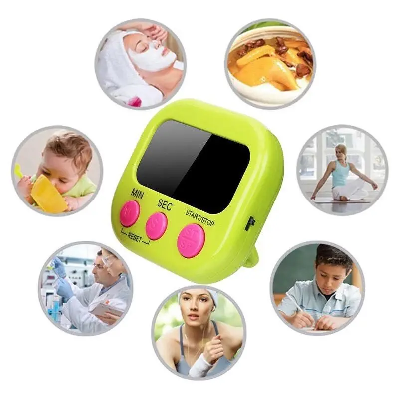 (GREEN 青）Magnetic Digital Timers 磁性计时器