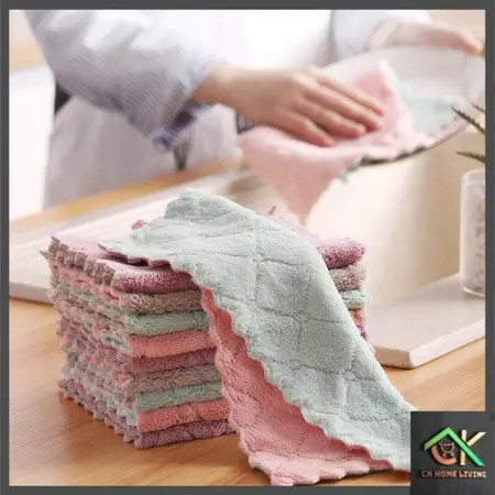 1 pcs Double Sided Colour Kitchen Towel 双面彩色厨房毛巾