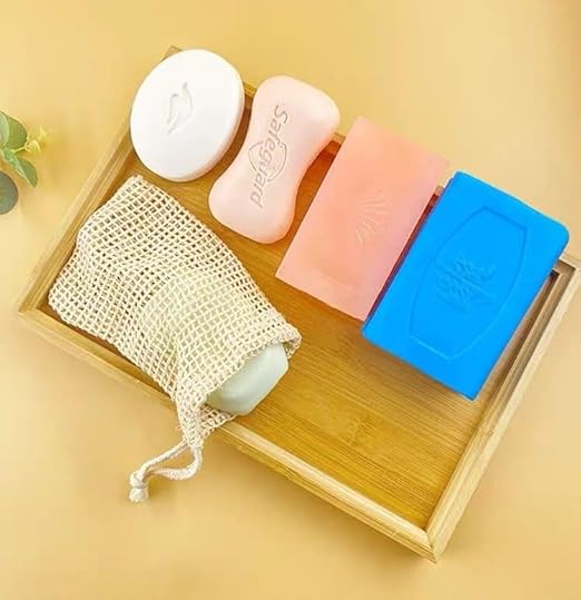 Simple Multipurpose Premium Cotton Mesh Soap Bag 简约万用优质网棉布香皂袋