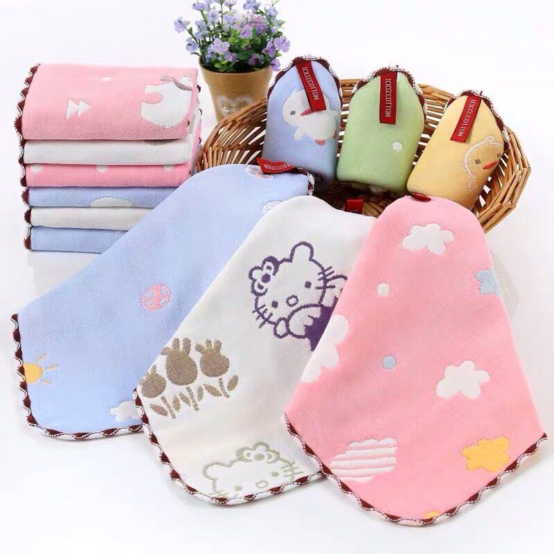 Baby Kids Cotton Handkerchief 6 Layers 婴儿童棉质手帕6层 (25x25cm)