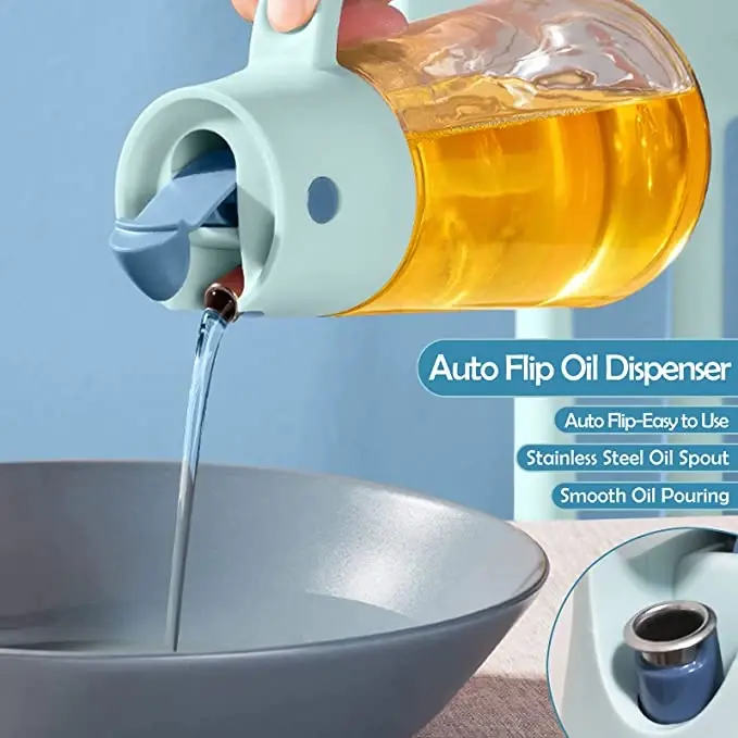 300ml Automatic Glass Oil Dispenser 自动式玻璃油壶