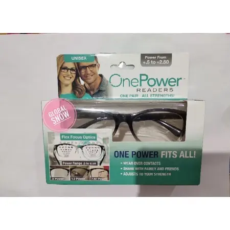 UNISEX ONE POWER READERS GLASSES 男女通用变焦老花眼镜