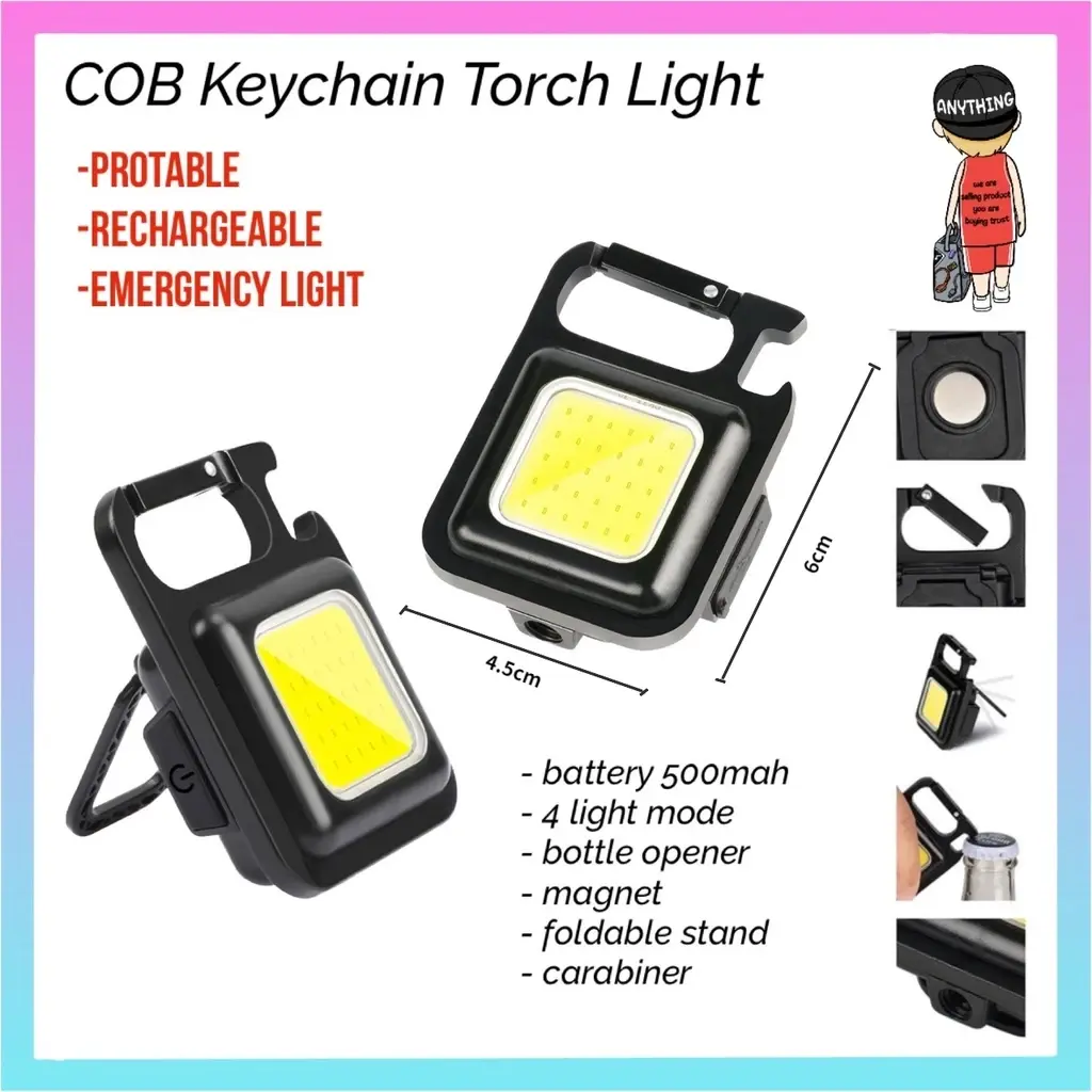 COB RECHARGEABLE KEYCHAIN LIGHT COB可充电钥匙扣灯