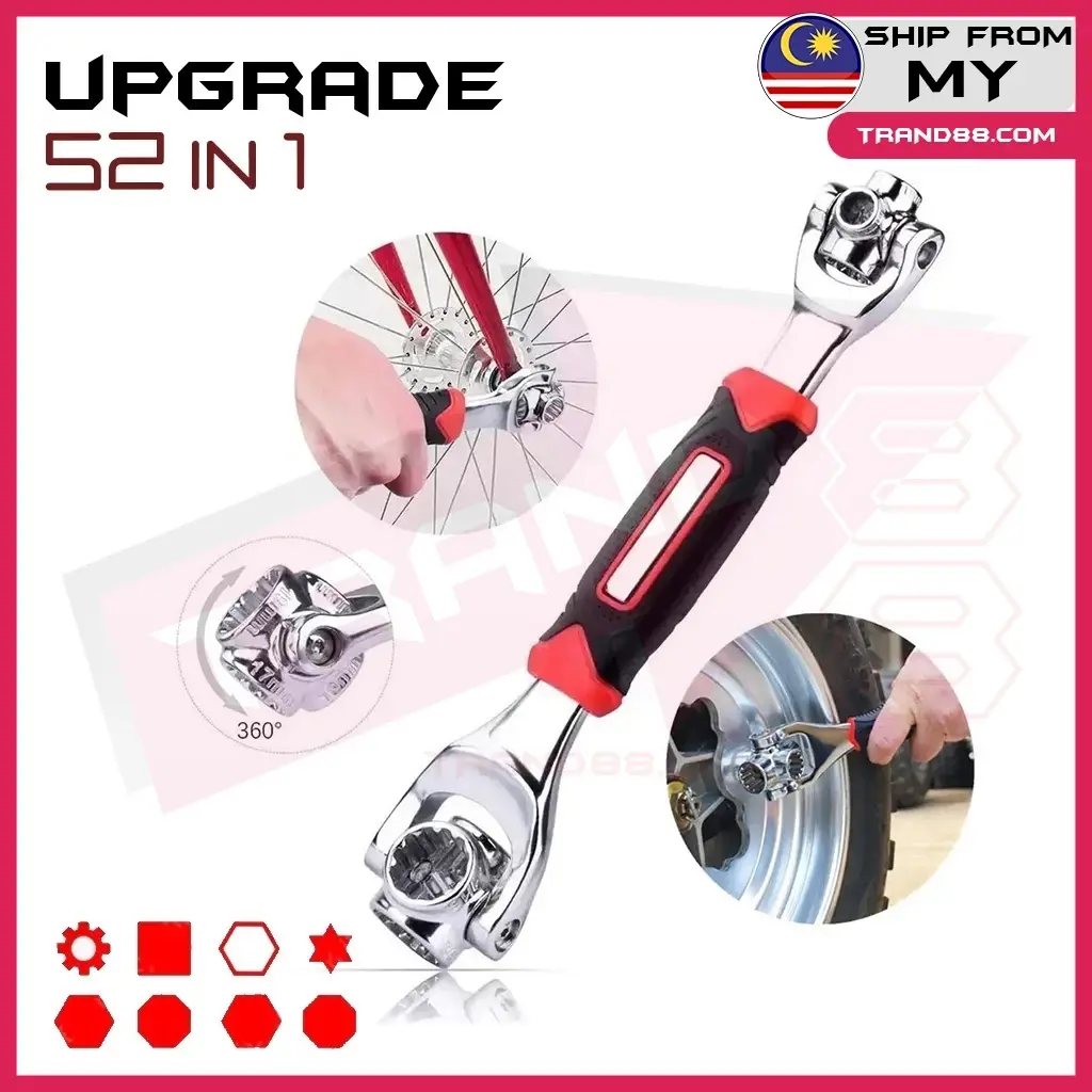 52-in-1 Universal Ratchet Socket Tool Set 52合1 万能棘轮套筒工具套装