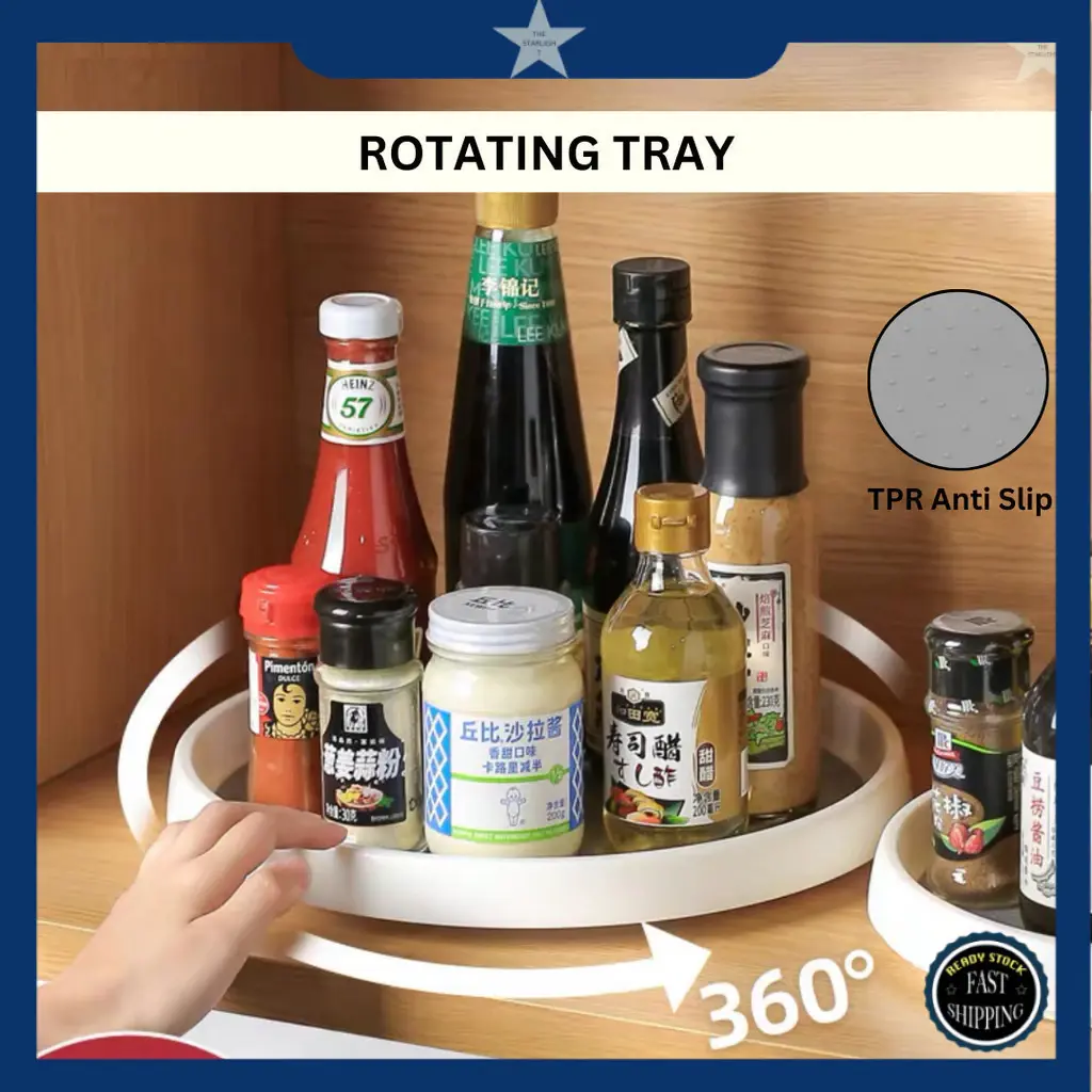 Rotatable Kitchen Tray Organizer 可旋转厨房收纳托盘