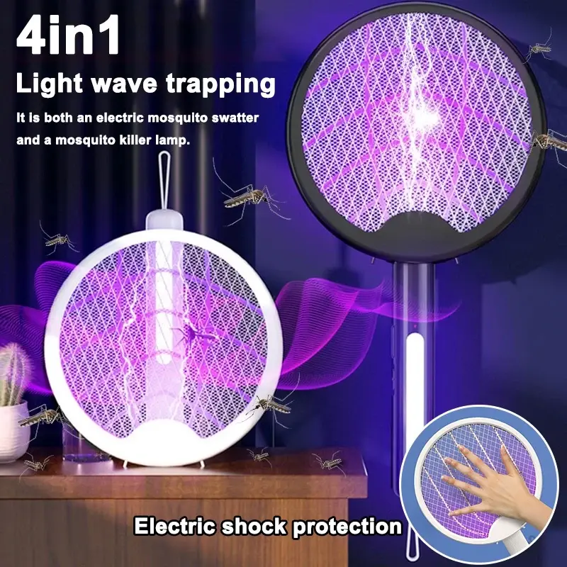 4in1 Folding Electric Mosquito Swatter 四合一折叠式电蚊拍