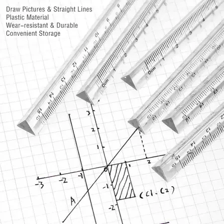 Anti-Slip Three Dimensional Scale Ruler 防滑绘图尺