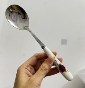 Stainless Steel Spoon Ceramic Handle 陶瓷柄不锈钢勺