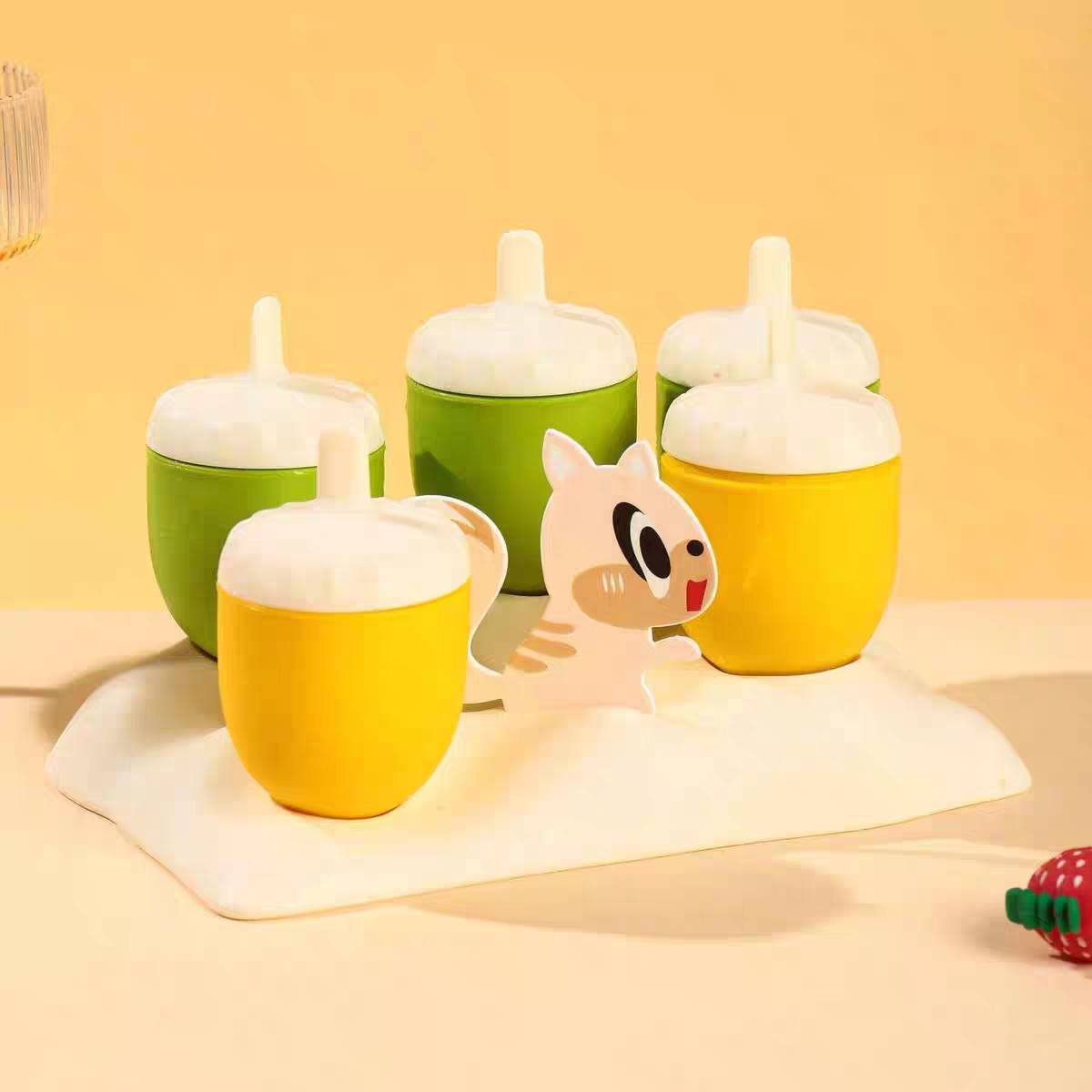 Squirrel 5 Grid Ice Cream Mold 松鼠果园五个冰模