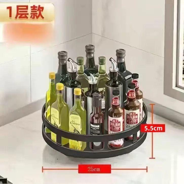 360° Kitchen rotating spice rack storage rack  360° 厨房旋转调料架收纳架