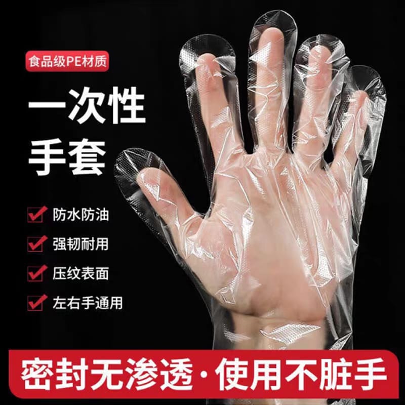 Disposable PE Gloves 【100 PCS】 一次性PE手套 一包100只
