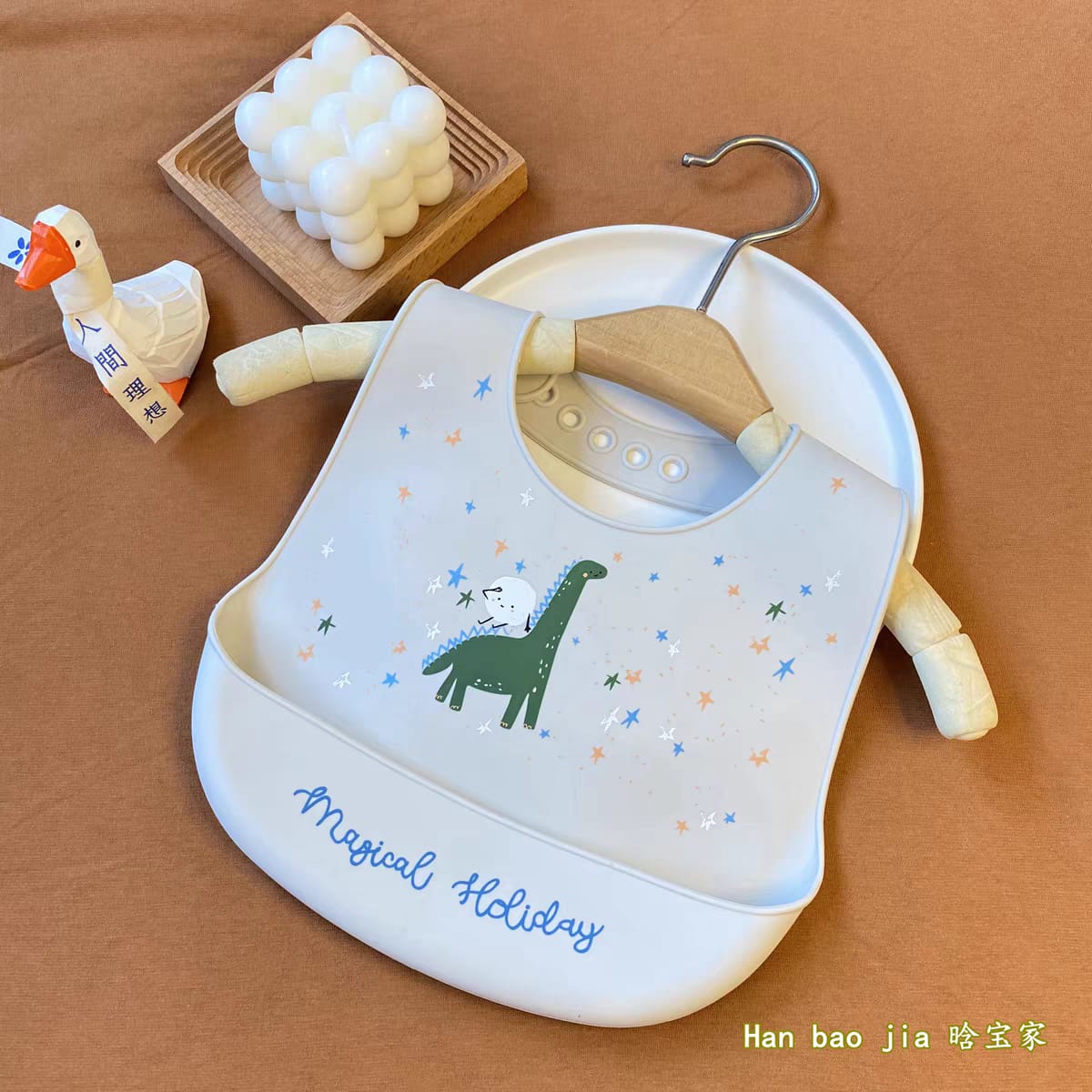 Baby Bib Waterproof Silicone 宝宝防水硅胶围兜